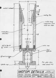 Drawing by Kurt Richard Stehling of his design for CRS Rocket No. 1. drawing dated 13 July 1948.