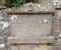 Monument to William Leitch's wife and children in Scotland